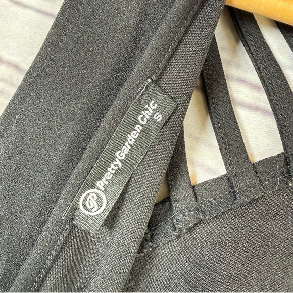 Pretty Garden Elegant Black Sleeveless Dress Size S - Picture 3 of 8